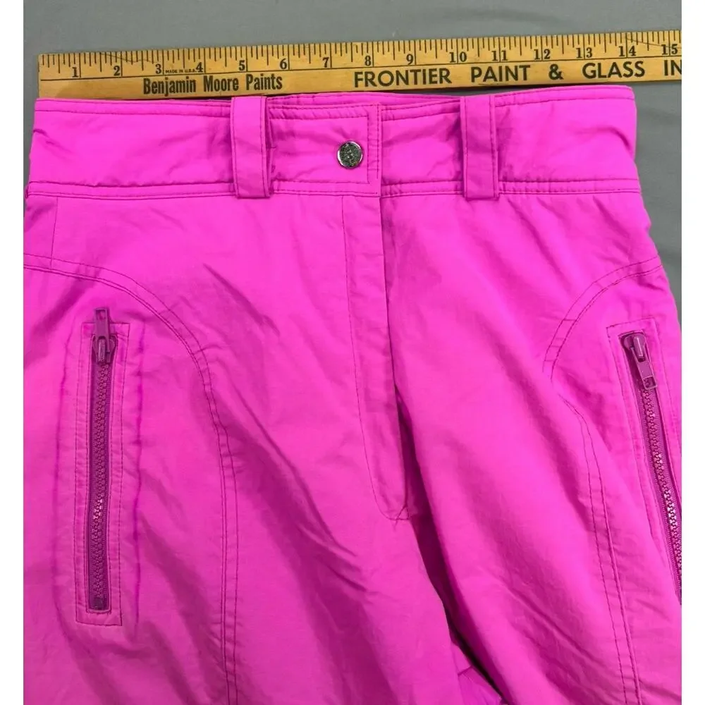 Vintage 80s 90s Tyrolia by Head Neon Hot Pink Ski Snow Pants Girl’s 10 Celtech - Picture 3 of 12